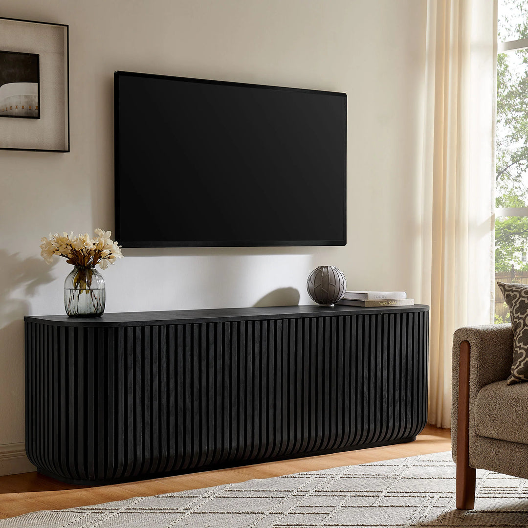 Credenza curveado estriado de 75" con almacenamiento Veron