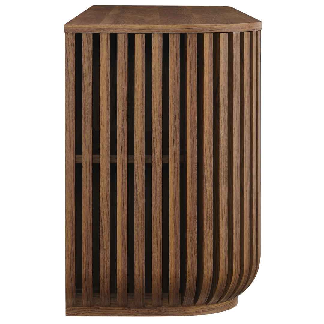 Credenza curveado estriado de 75" con almacenamiento Veron
