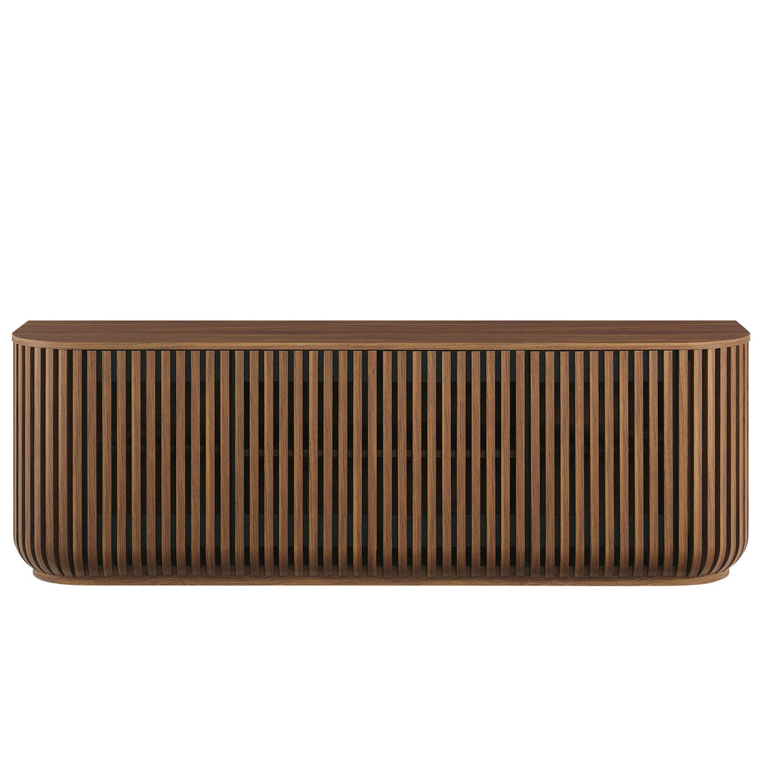 Credenza curveado estriado de 75" con almacenamiento Veron