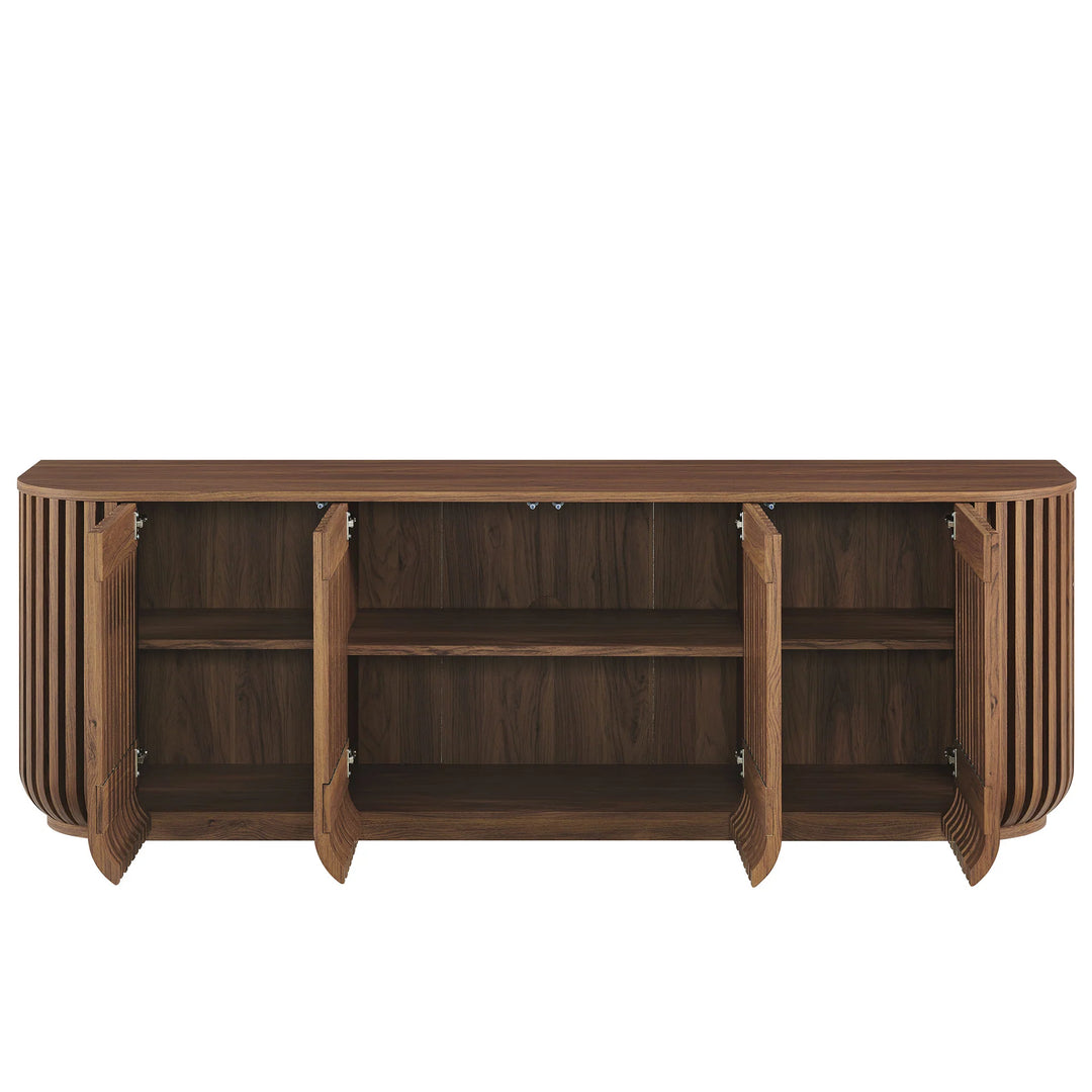 Credenza curveado estriado de 75" con almacenamiento Veron