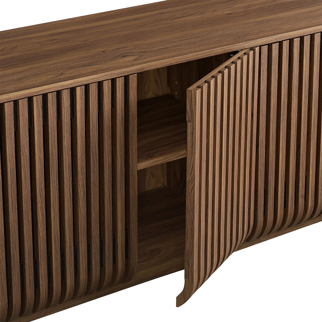 Credenza curveado estriado de 75" con almacenamiento Veron