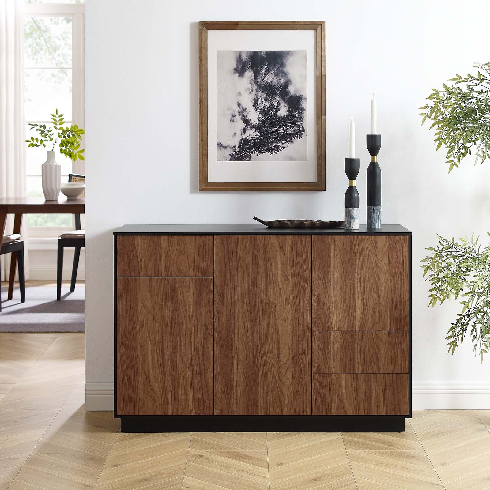 Credenza de 47” Milo en una sala.