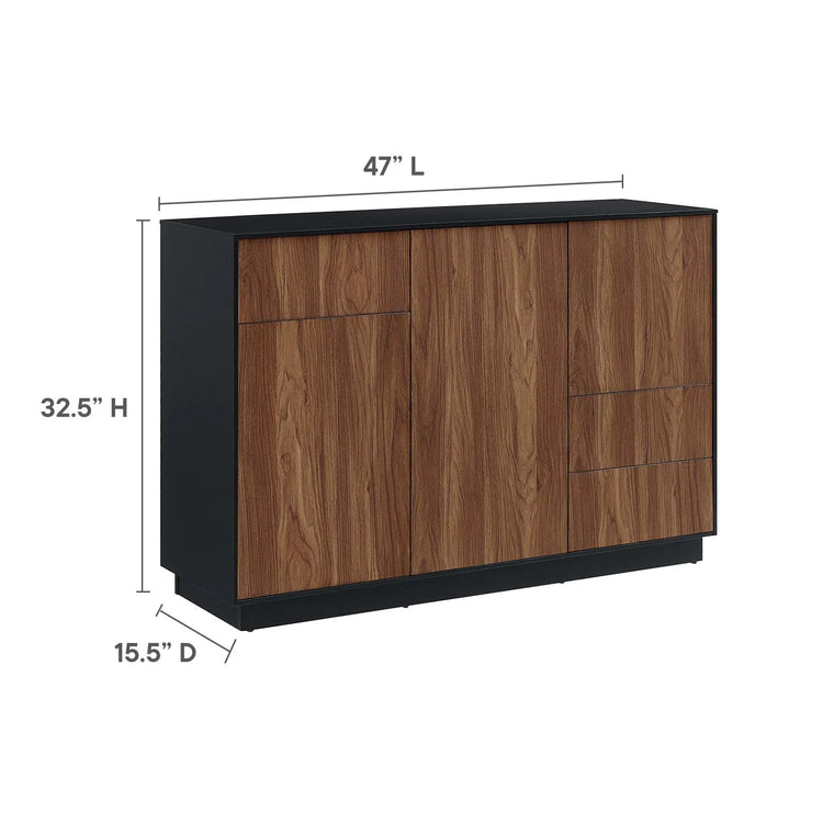 Credenza de 47” Milo dimensiones.