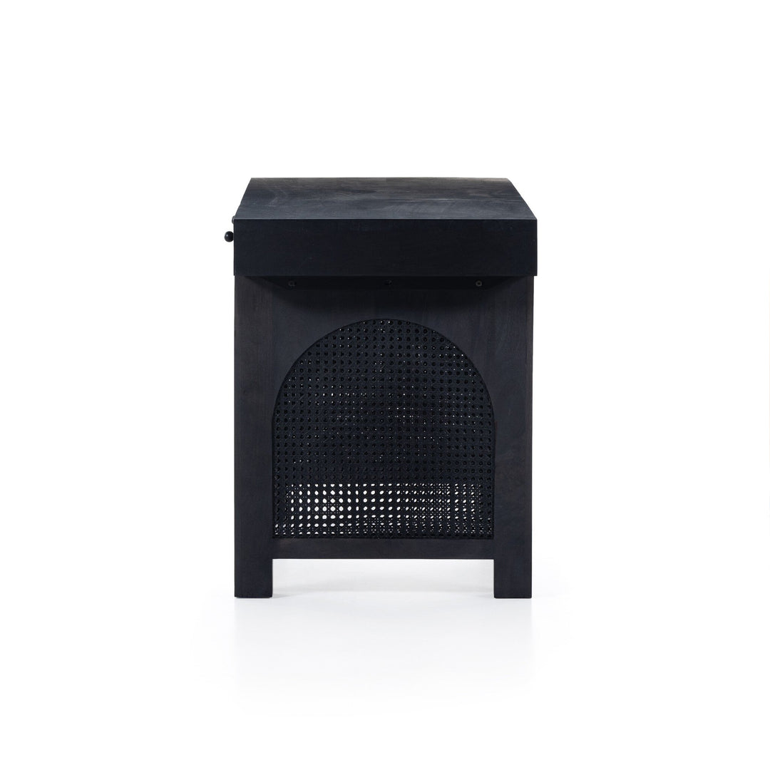 Escritorio monocromático negro con cajones Raissa