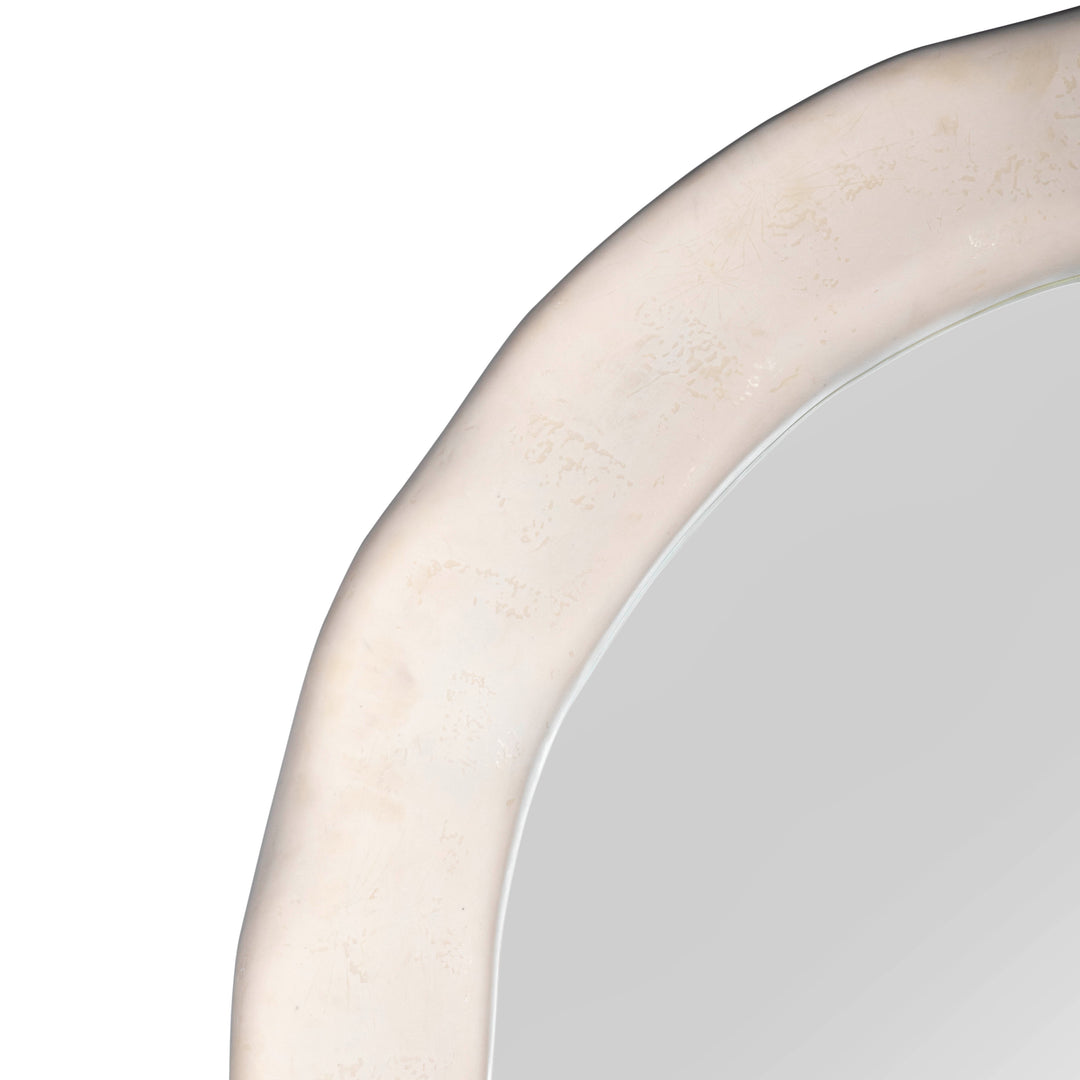 Espejo de piso crema texturizado Bardasa