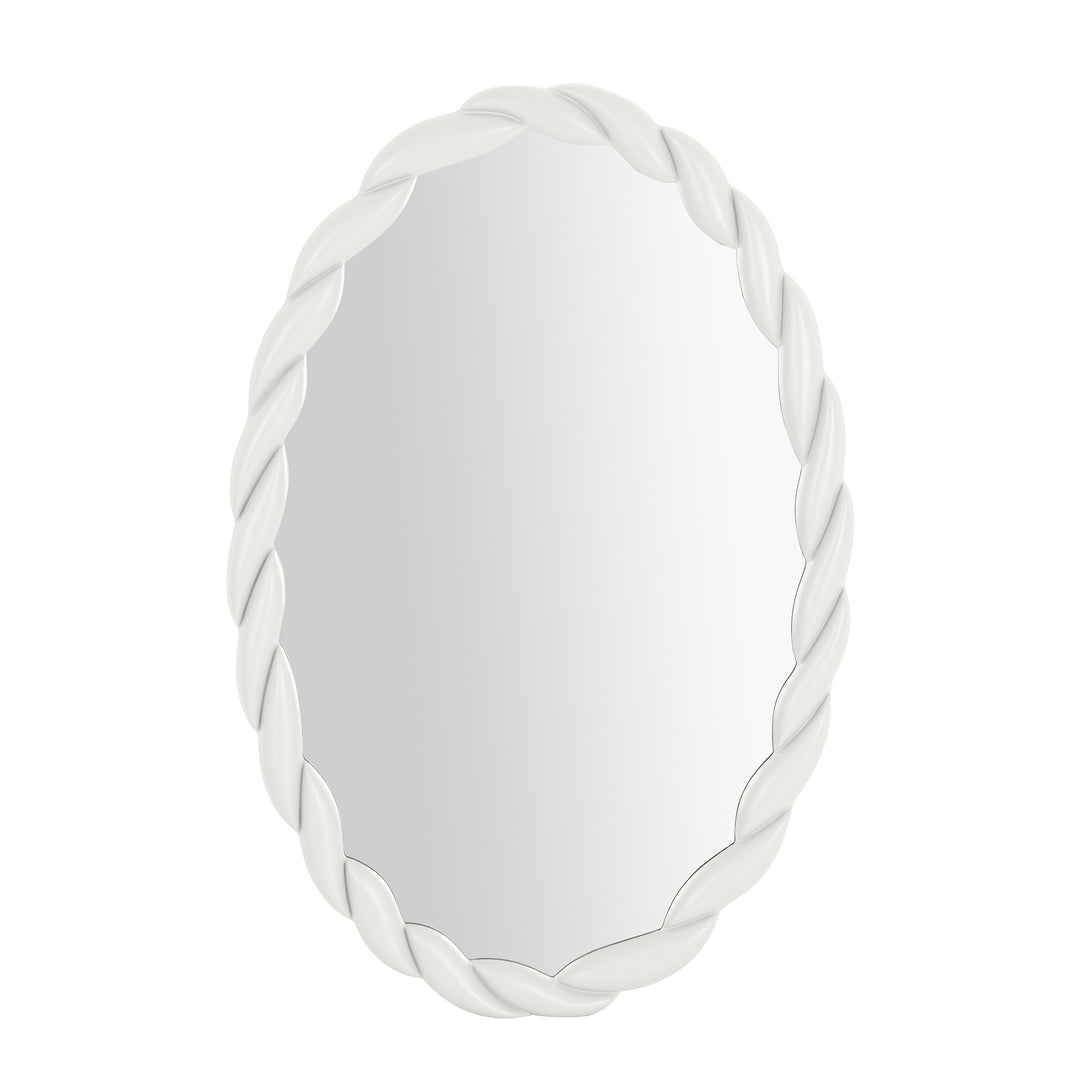 Espejo ovalado color crema Ariel.