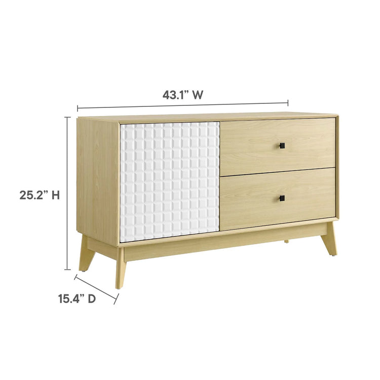 Gabinete de 43” de madera Ovidio dimensiones.