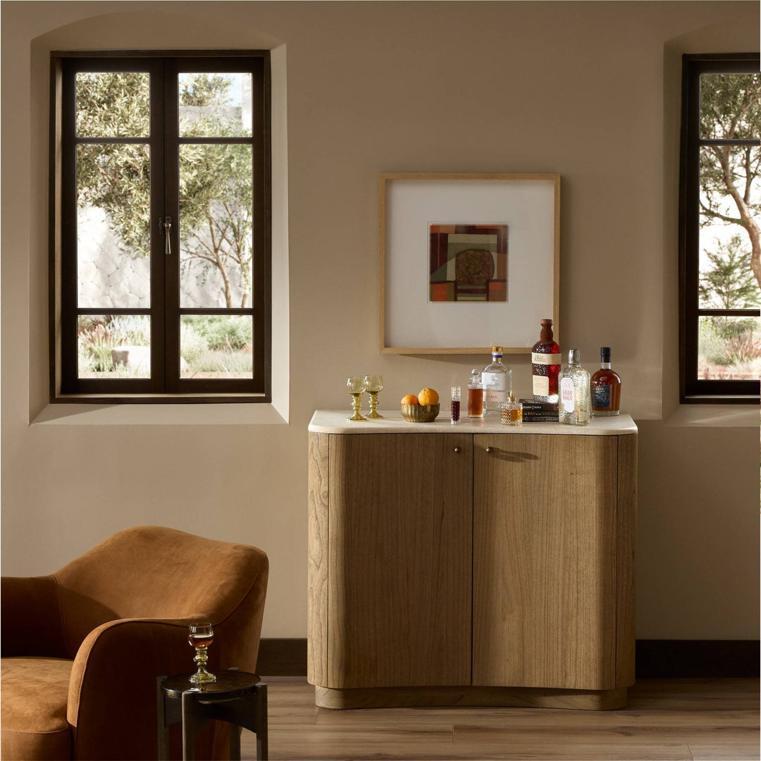 Archivero de madera de Mindi sólida Gru
