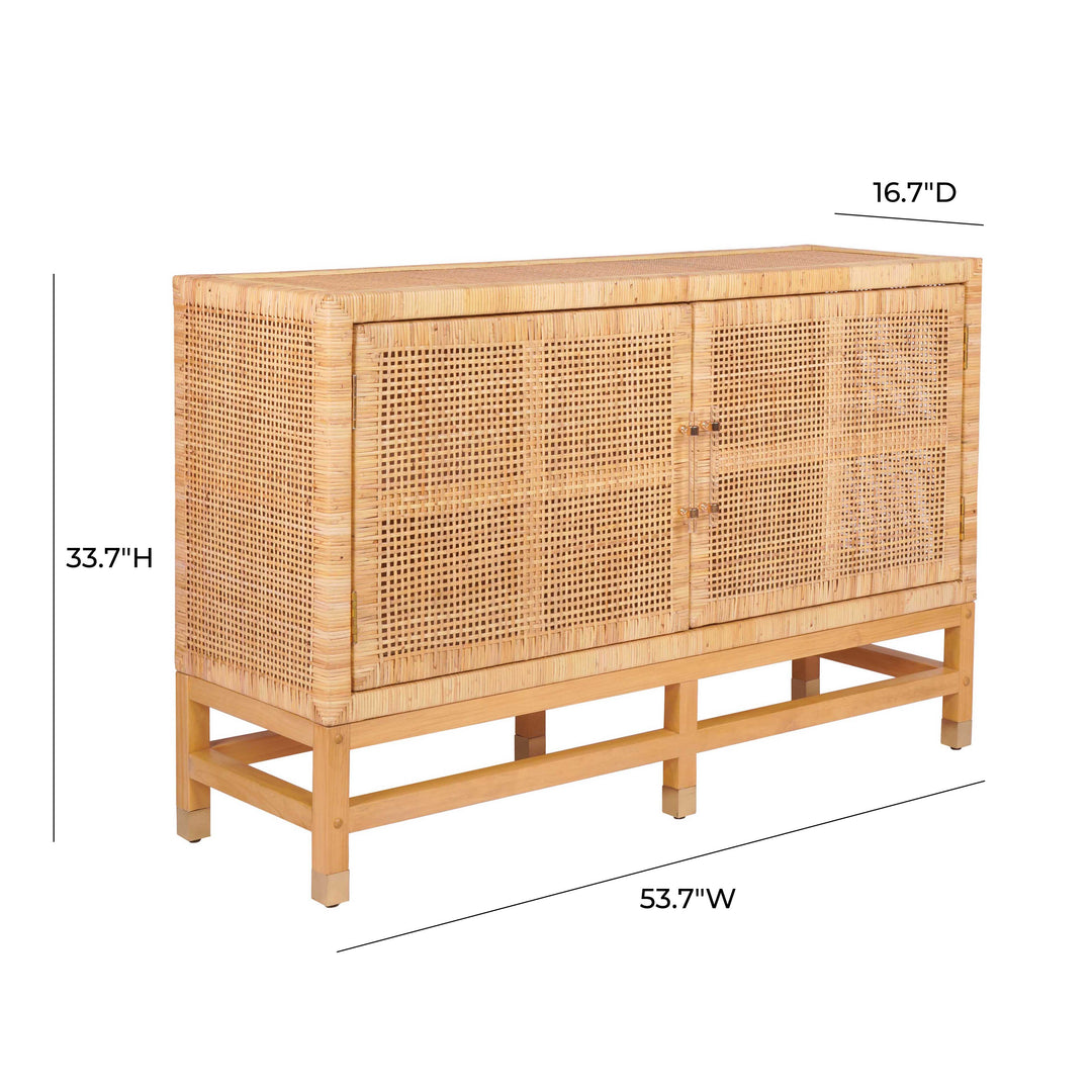 Gabinete de rattan color natural Lisboa dimensiones.