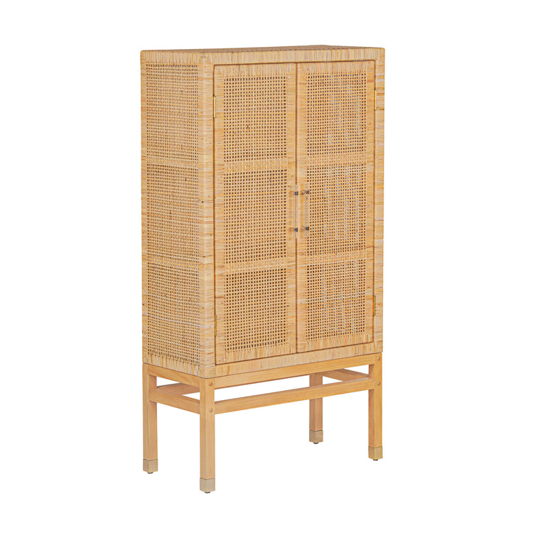 Gabinete vertical de rattan color natural Lisboa.