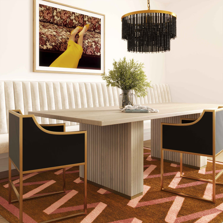 Lámpara colgante Sofiane sobre un comedor moderno 2.
