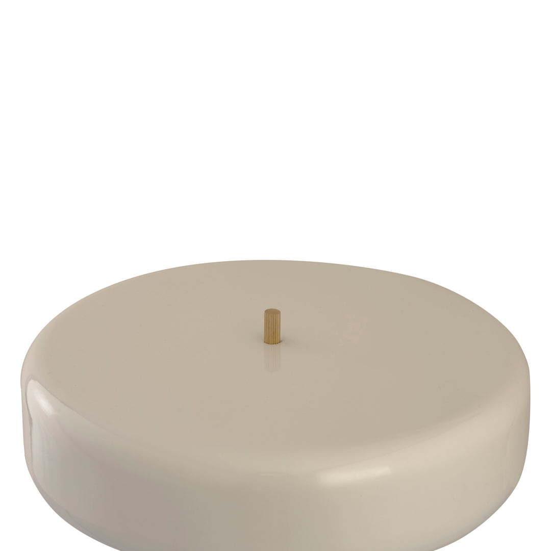 Lámpara de mesa acanalada color crema Tinno