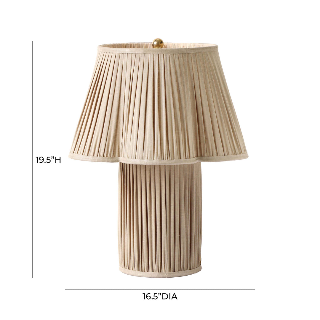 Lámpara de mesa acanalada Tinno