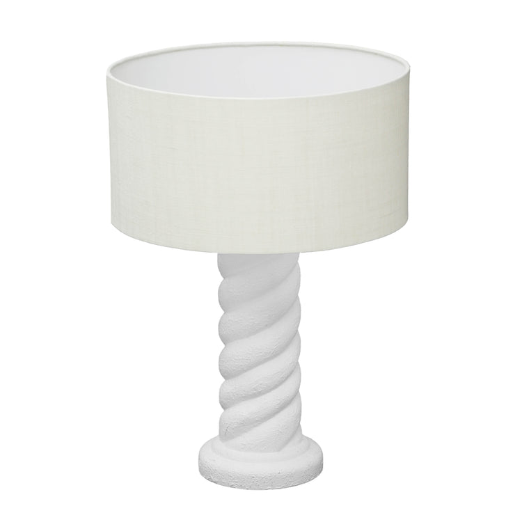 Lámpara de mesa blanco y crema Elizia.