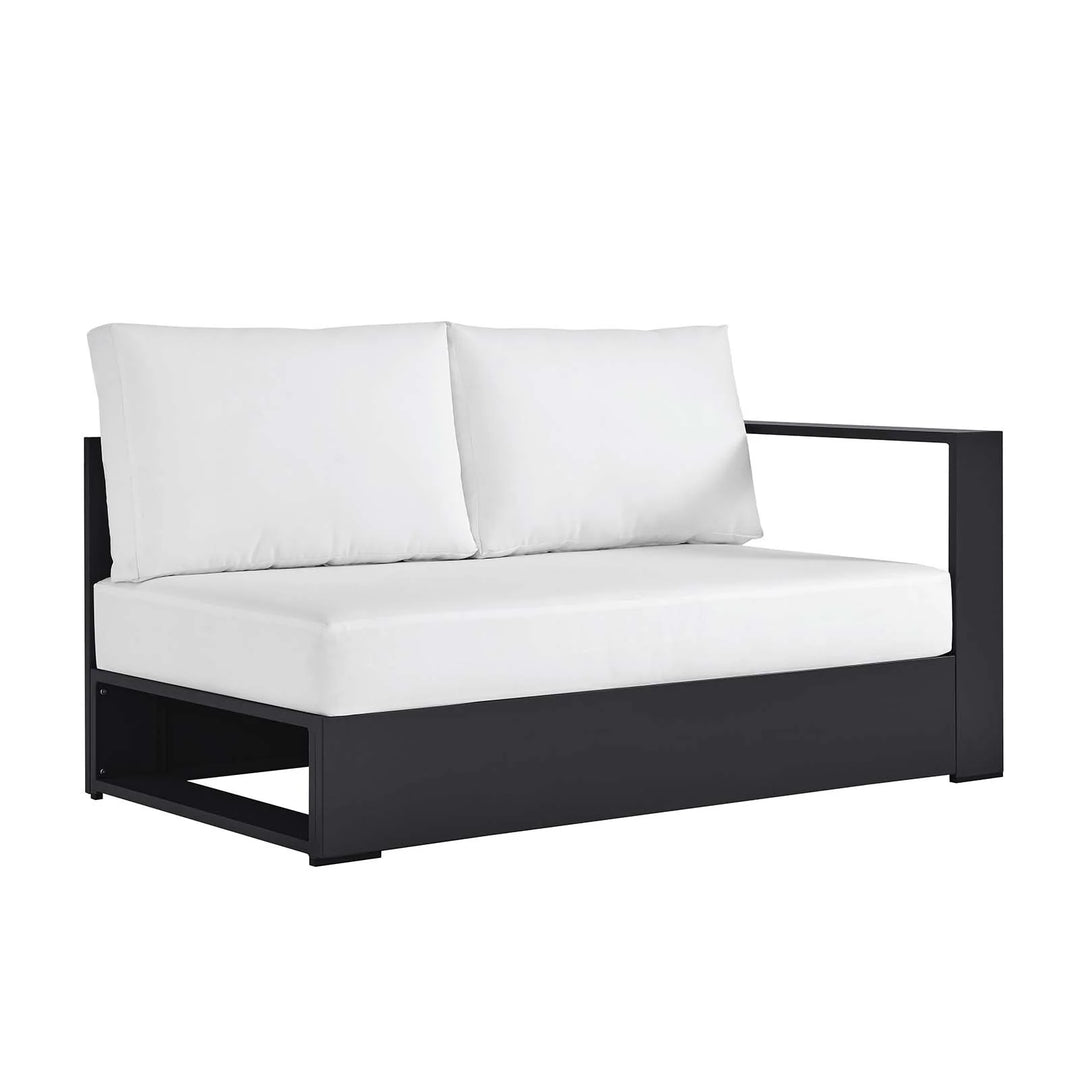 Loveseat blanco para exteriores de aluminio Neuba - Derecho Modular.