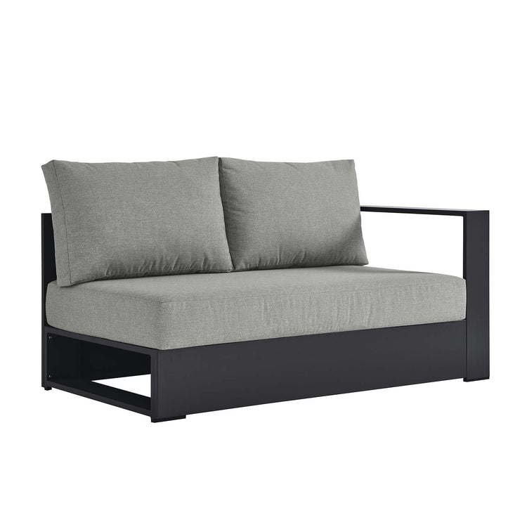 Loveseat gris para exteriores de aluminio Neuba - Derecho Modular.