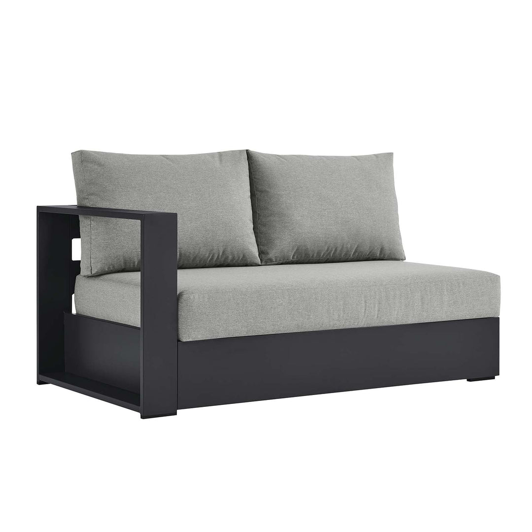 Loveseat gris para exteriores de aluminio Neuba - Izquierdo Modular.