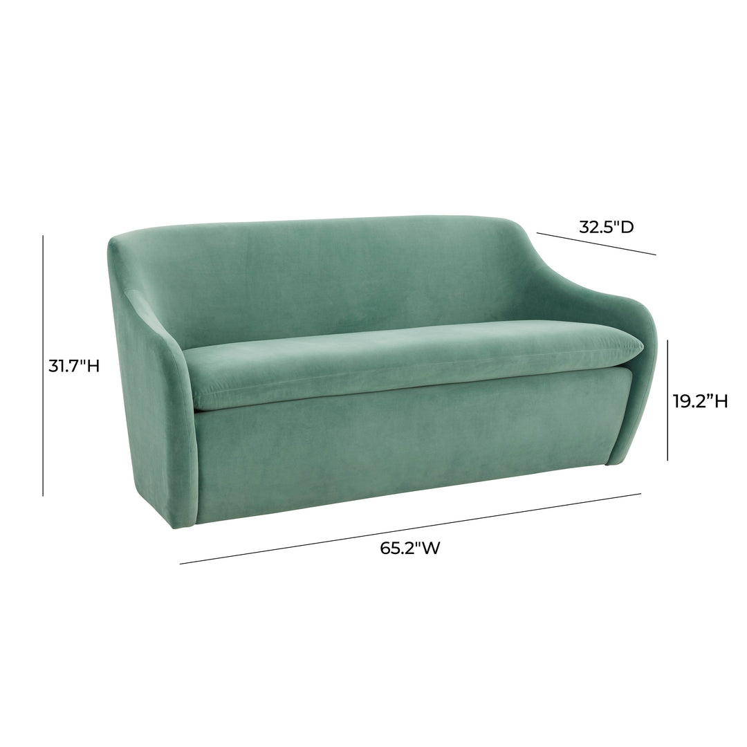 Loveseat sofá de dos plazas en terciopelo Mehdi