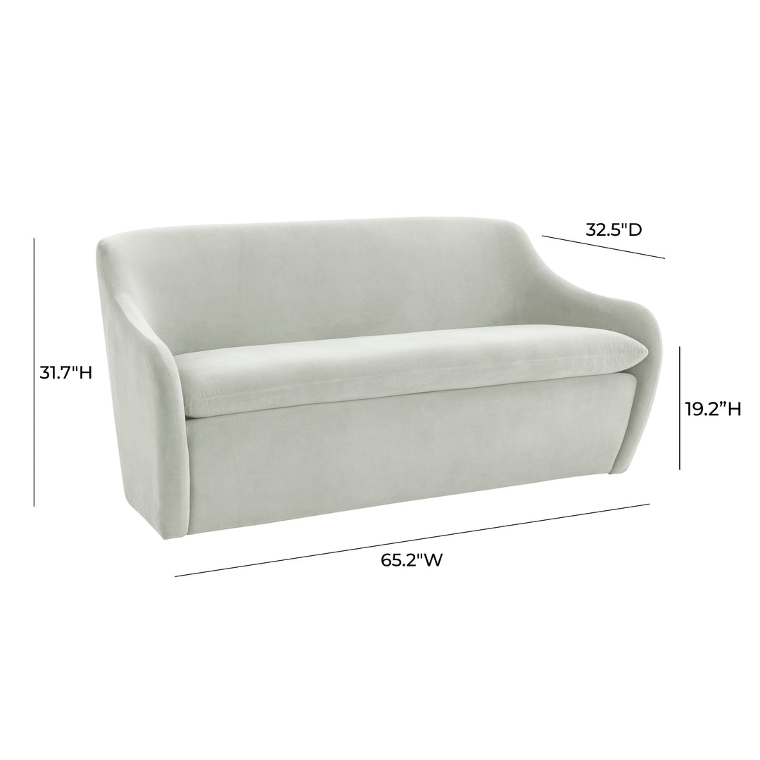Loveseat sofá de dos plazas en terciopelo Mehdi