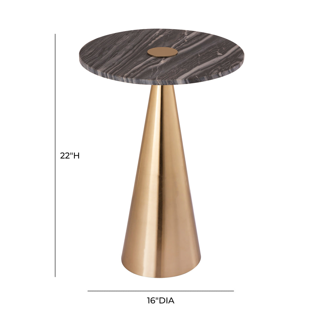 Mesa auxiliar de mármol Adalaide dimensiones.