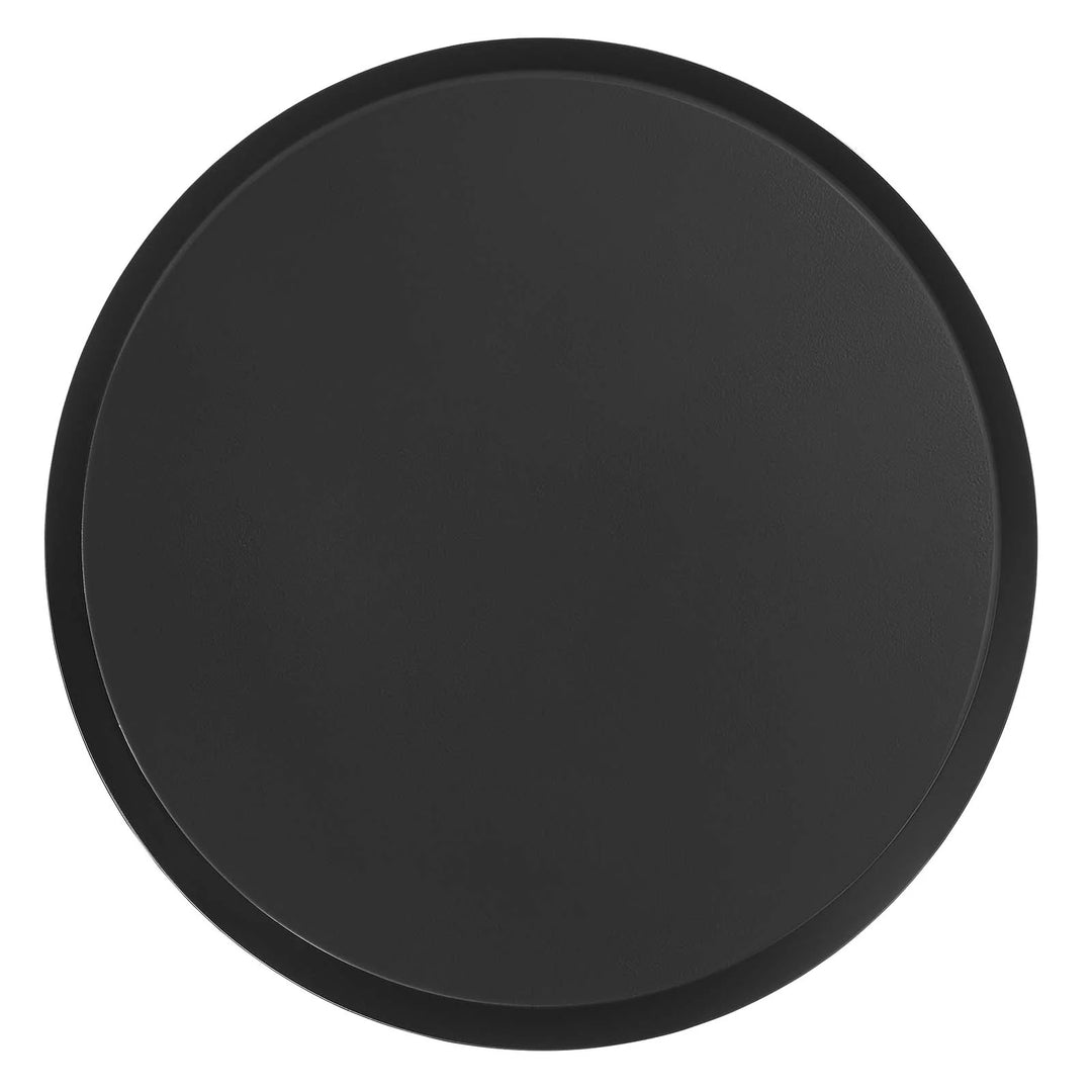 Mesa auxiliar de metal color negro Bryant superficie.