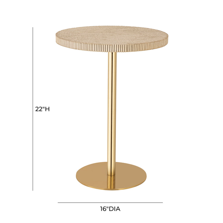 Mesa auxiliar de piedra Jams dimensiones.