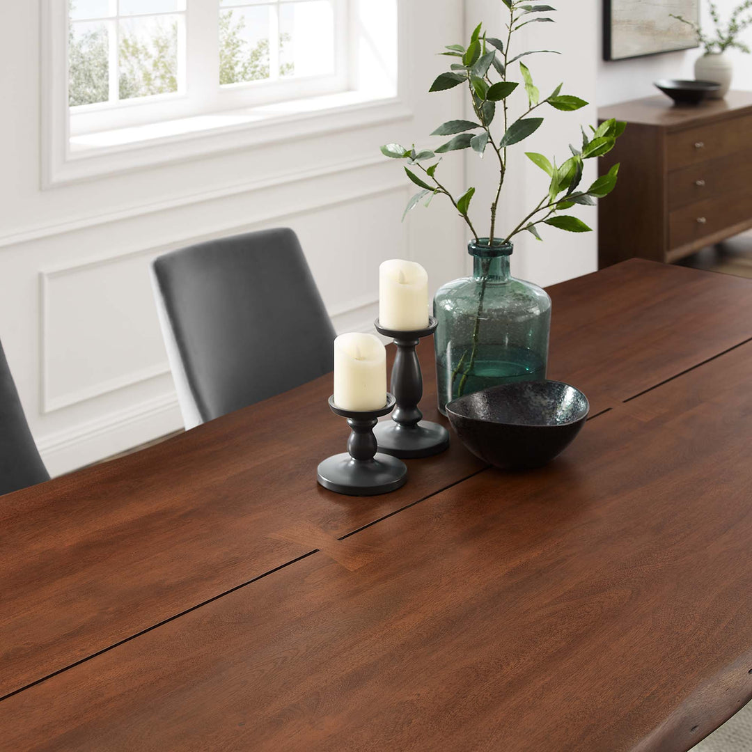 Mesa comedor negra con madera de acacia 96” Alte