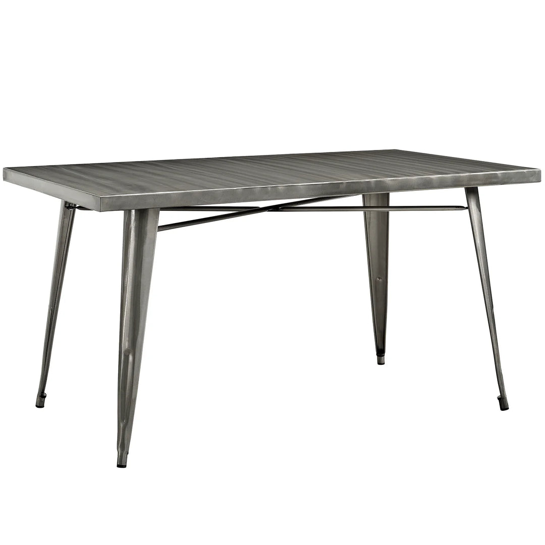 Mesa comedor de metal rectangular Jauris.