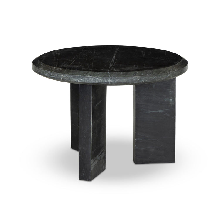 Mesa de centro chica de mármol negro sólido Johnson.