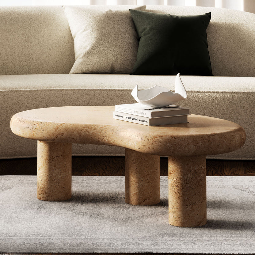 Mesa de centro con forma de riñón para exteriores Eithan