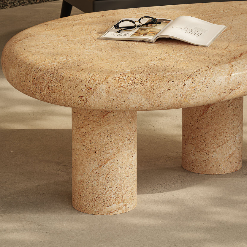 Mesa de centro con forma de riñón para exteriores Eithan