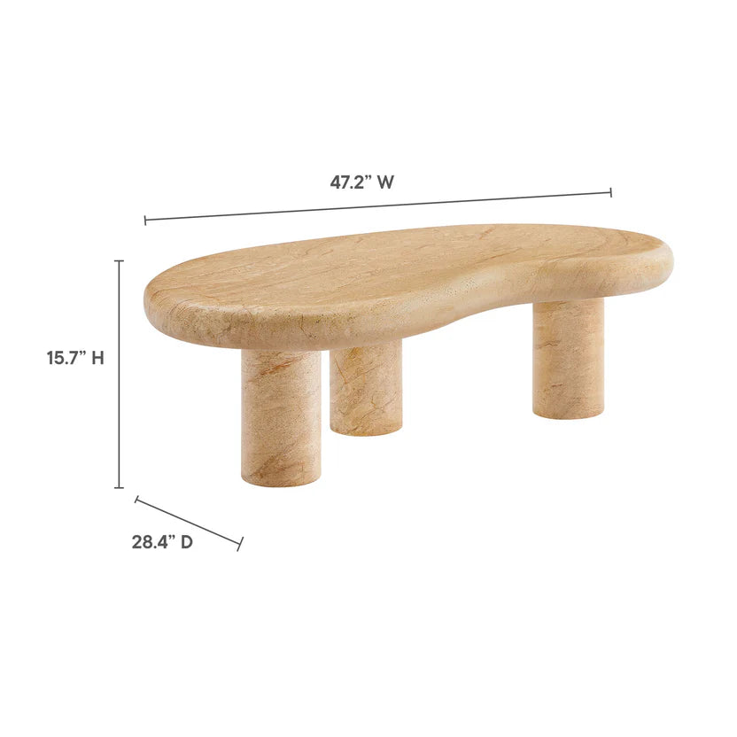 Mesa de centro con forma de riñón para exteriores Eithan