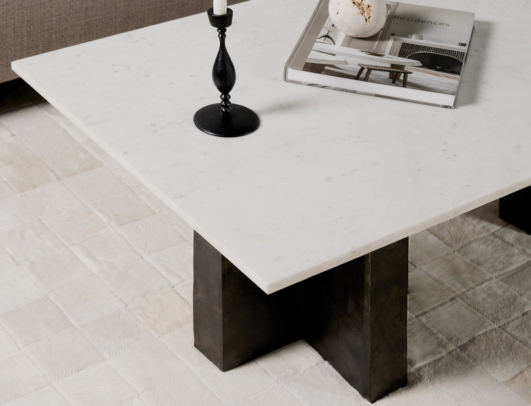 Mesa de centro con mármol sólido Jorg