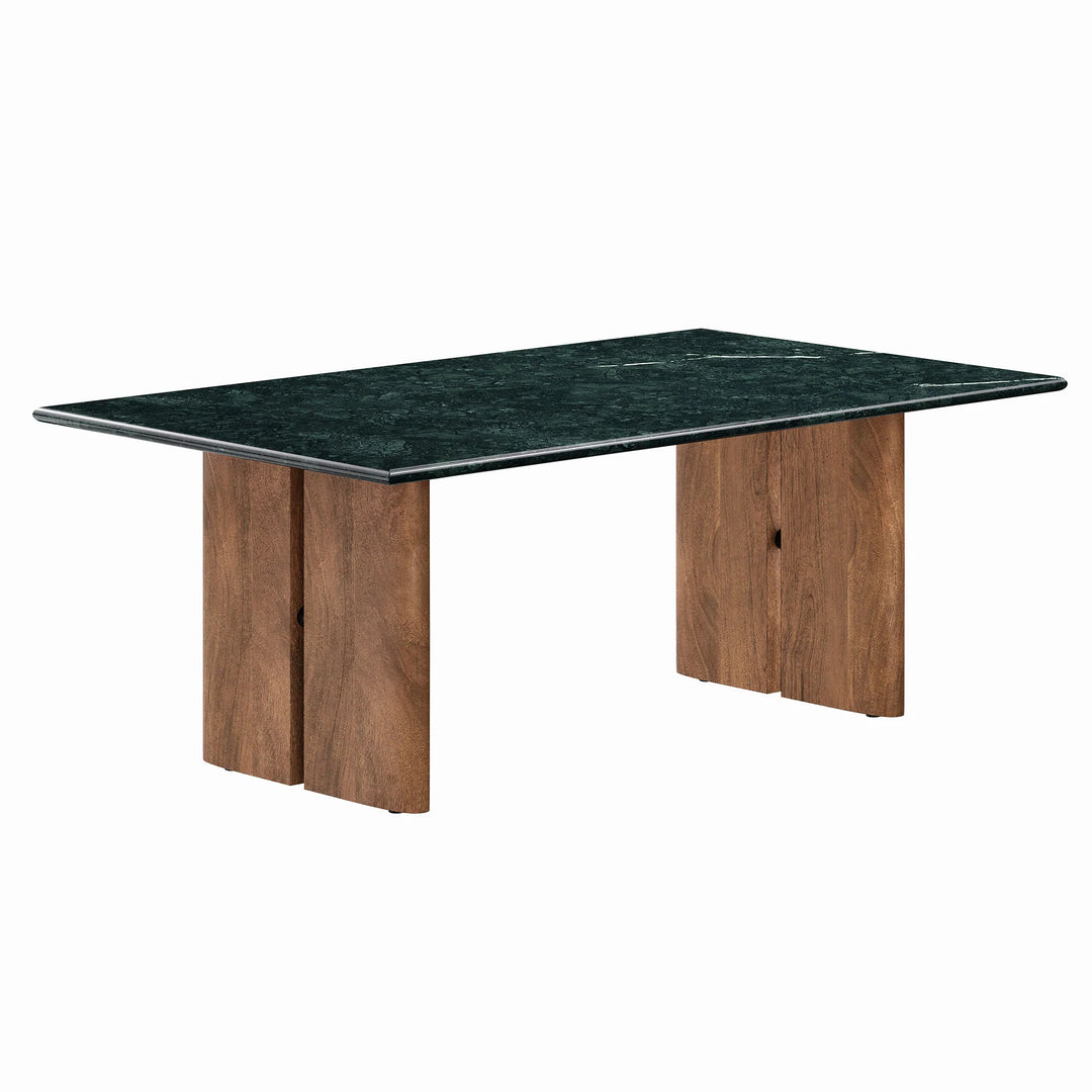Mesa de centro con mármol verde Liam.