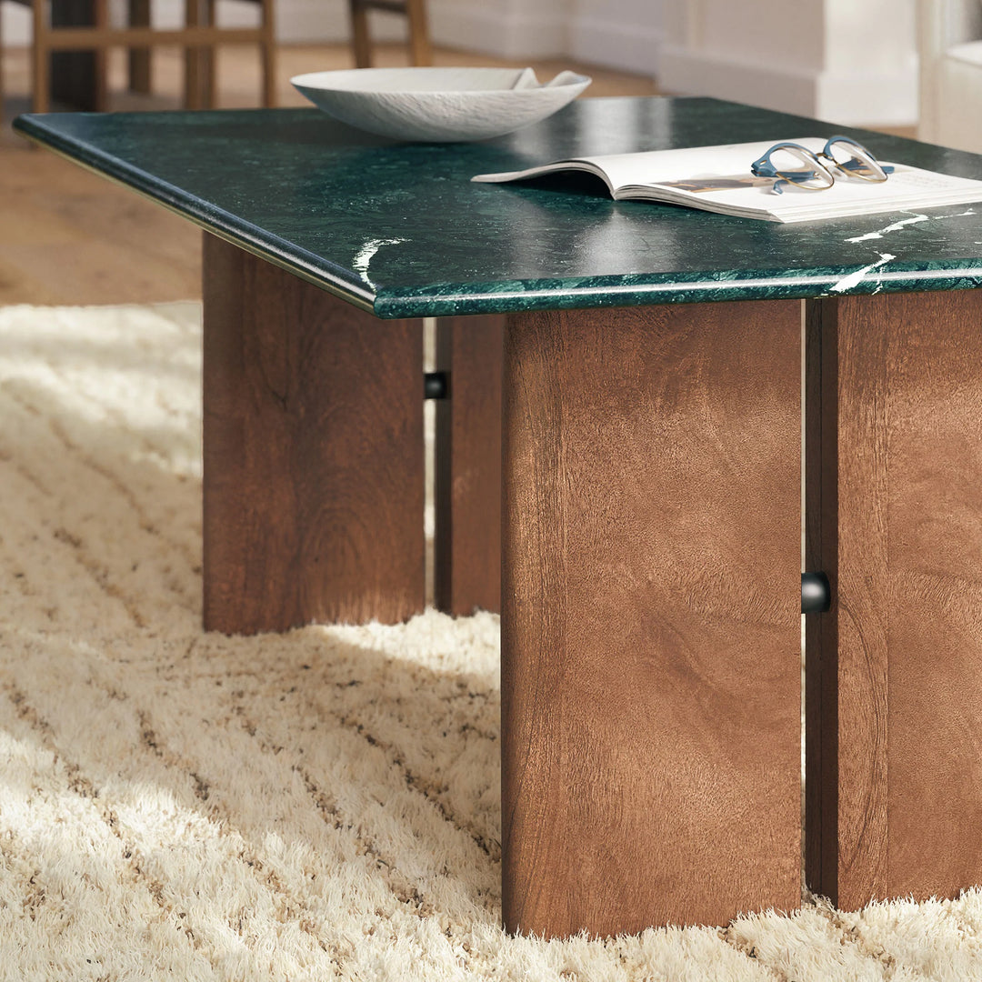 Mesa de centro con mármol verde Liam