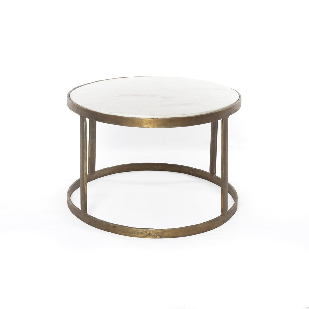 Mesa de centro de nido con mármol y aluminio Kiana