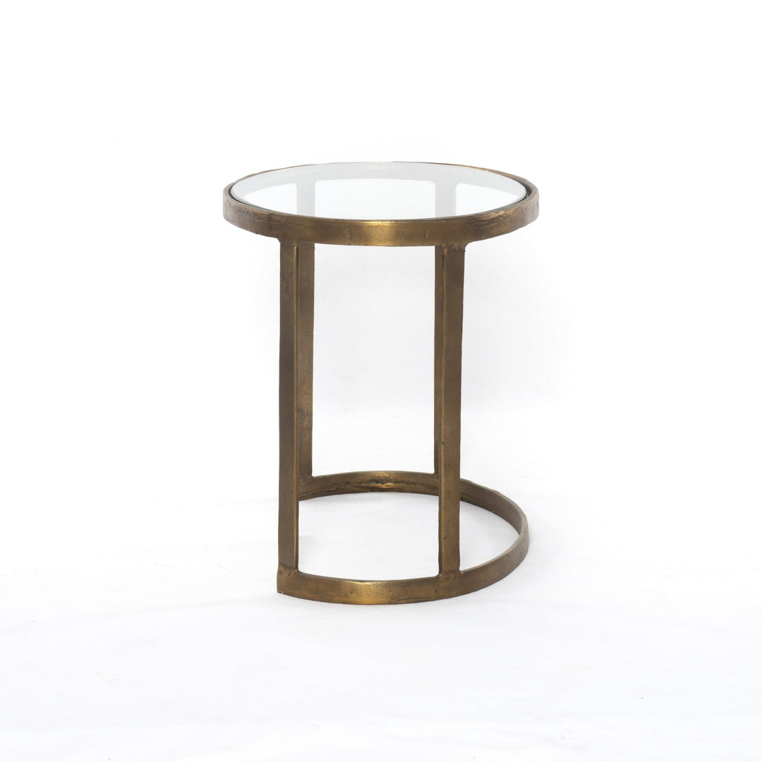 Mesa de centro de nido con mármol y aluminio Kiana