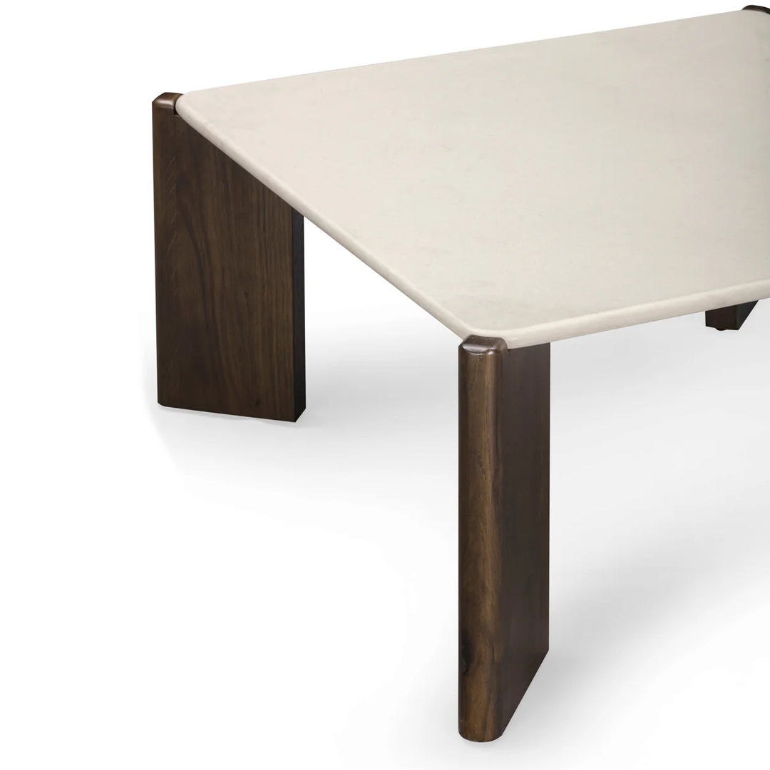 Mesa de centro cuadrada de 33.5" con cuarzo Pablo