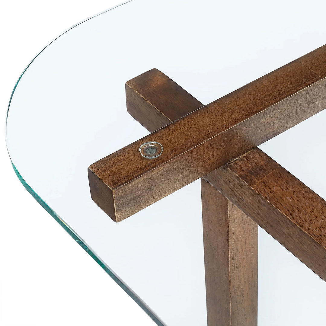 Mesa de centro de 35” con vidrio templado Jade