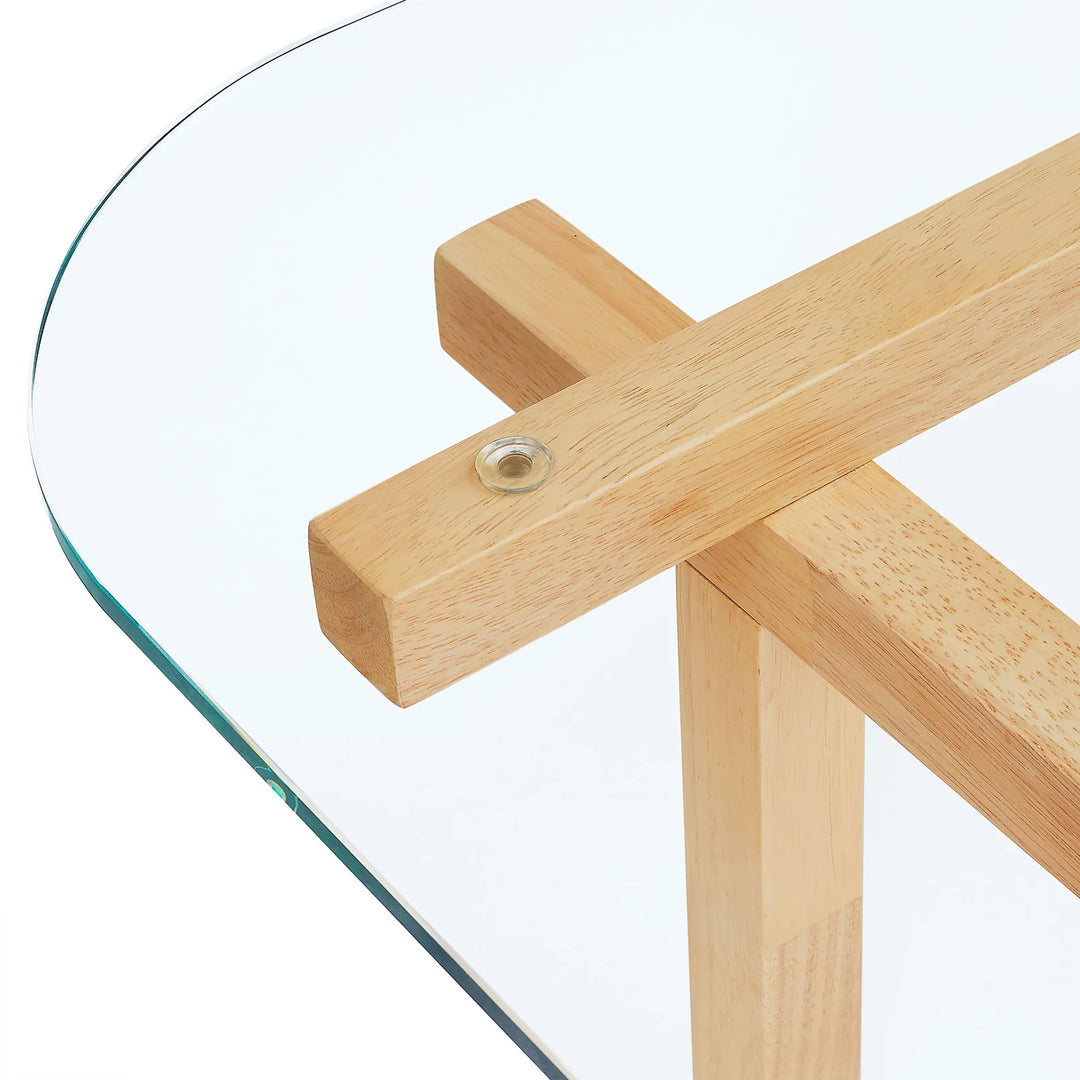 Mesa de centro de 35” con vidrio templado Jade