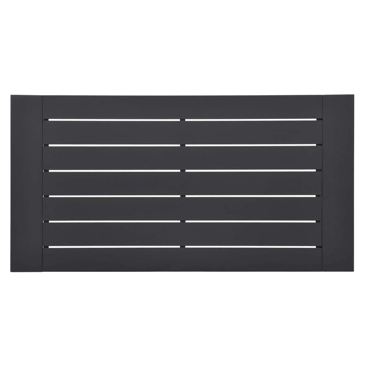 Mesa de centro de aluminio gris para exteriores Neuba superficie.