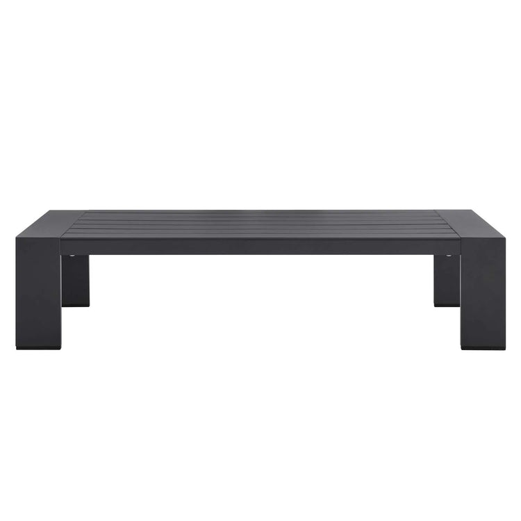 Mesa de centro de aluminio gris para exteriores Neuba de frente.
