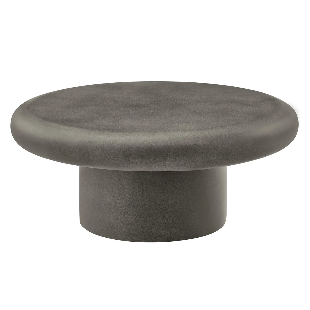 Mesa de centro de concreto para exteriores Evie color gris.