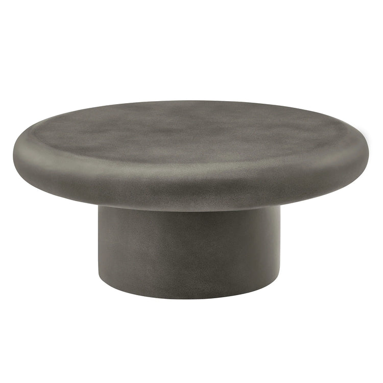 Mesa de centro de concreto para exteriores Evie color gris.