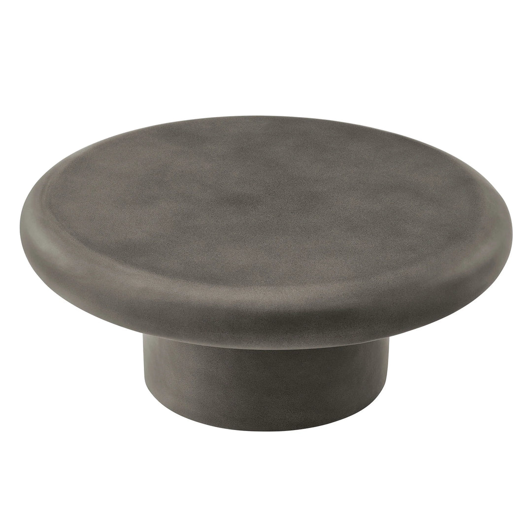 Mesa de centro de concreto para exteriores Evie color gris.