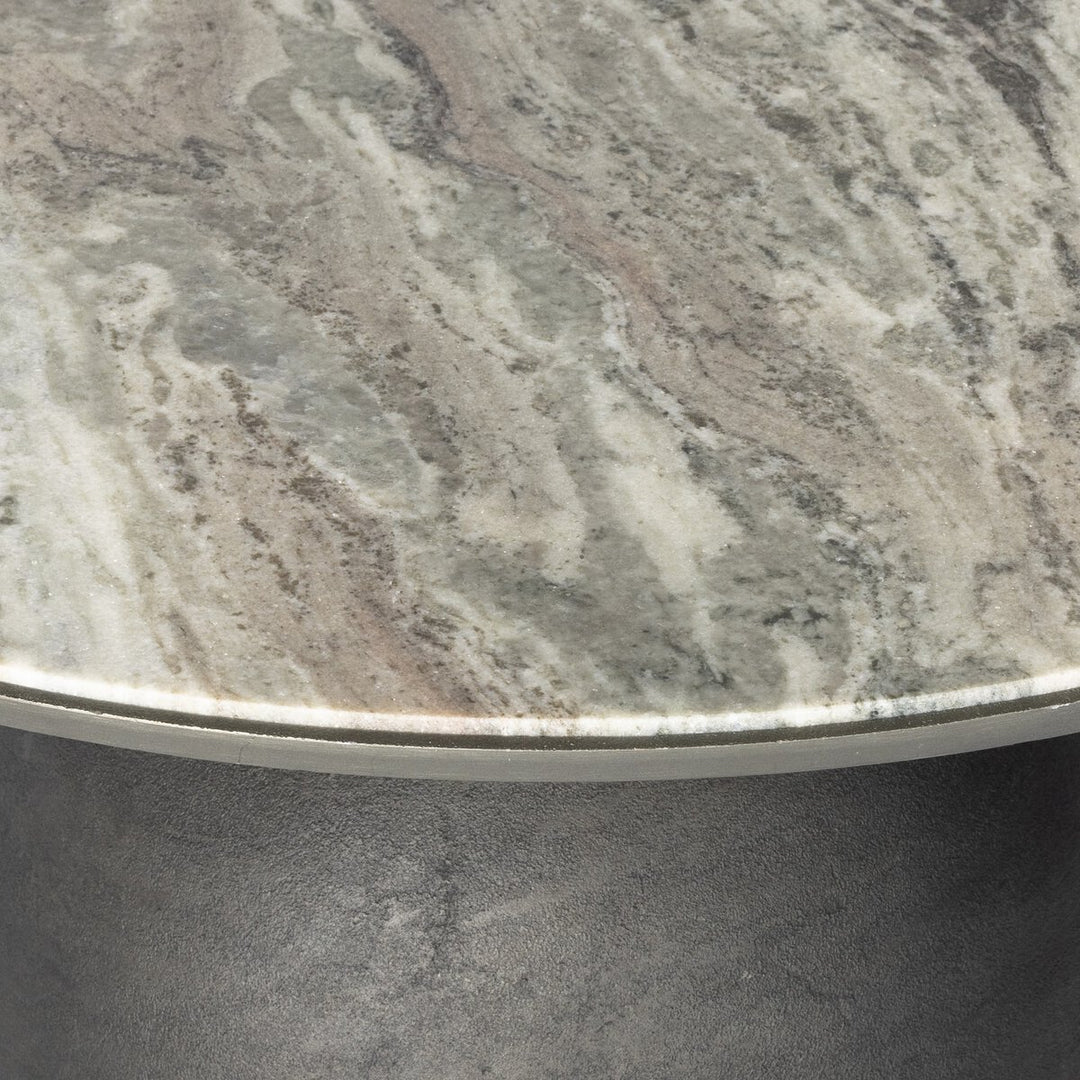 Mesa de centro de mármol y aluminio Nyx