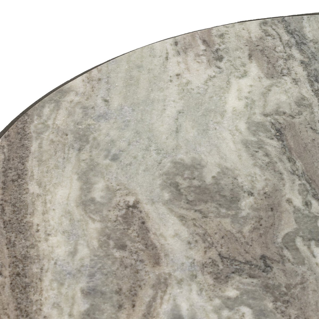 Mesa de centro de mármol y aluminio Nyx