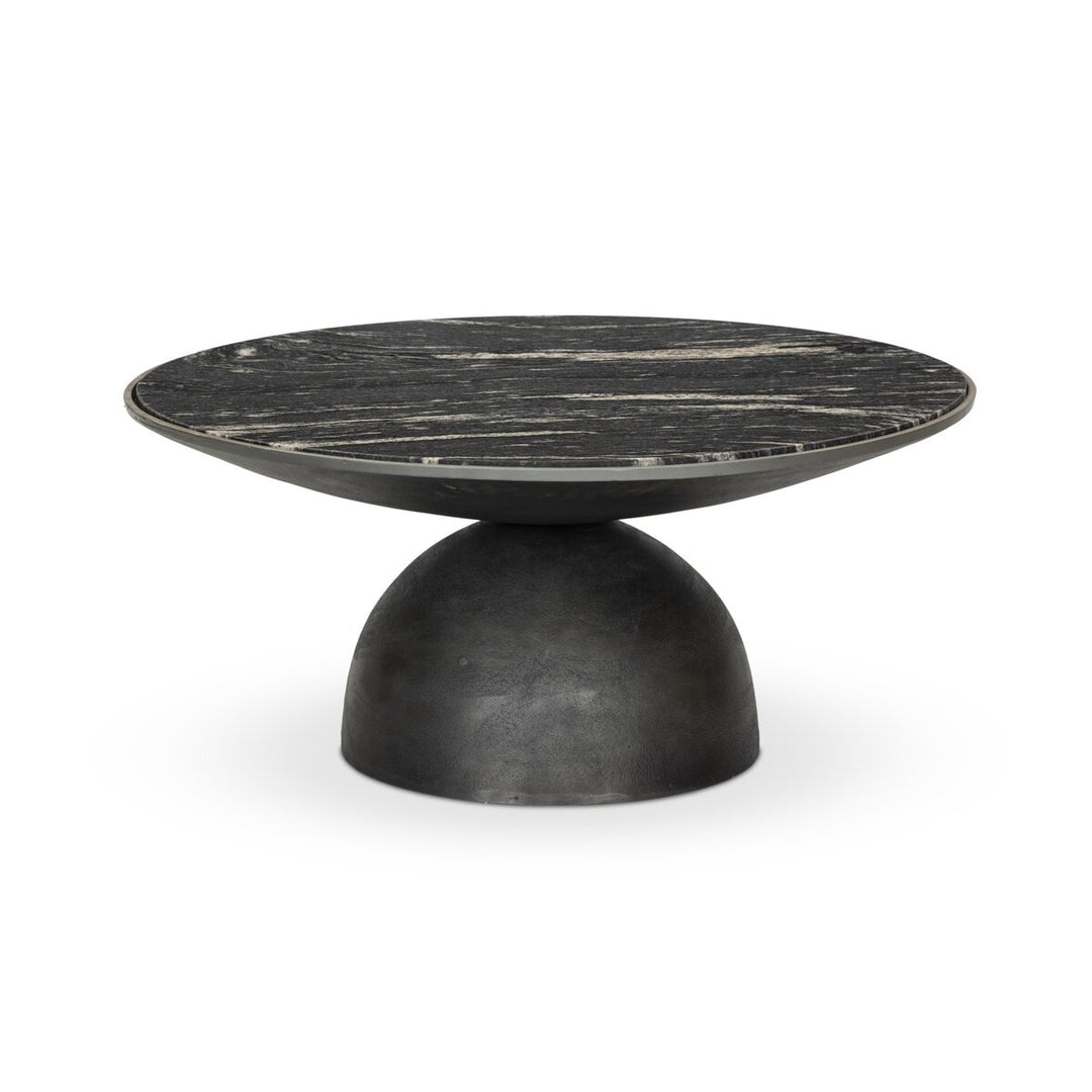 Mesa de centro de mármol y aluminio Nyx