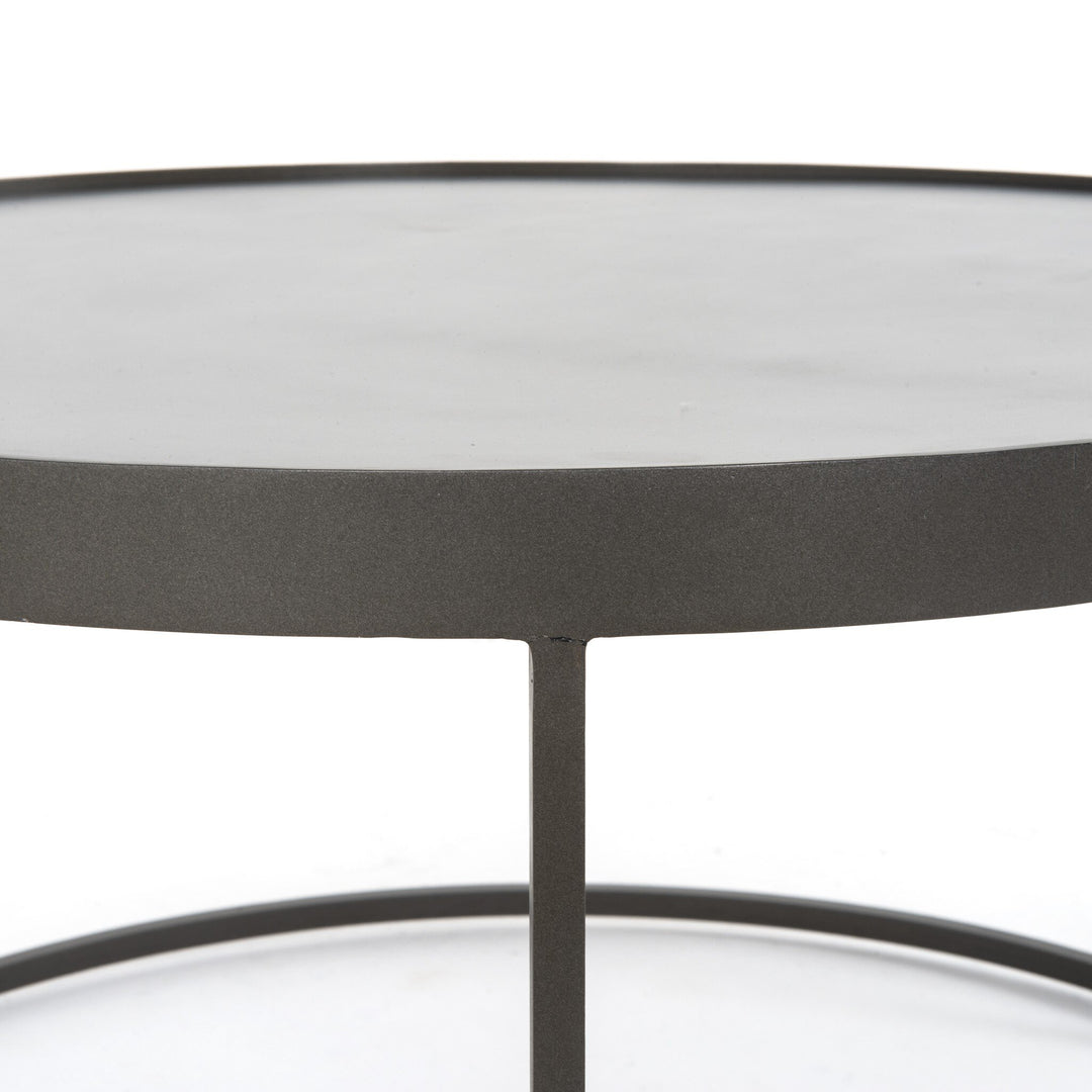 Mesa de centro estilo nido con mármol Codie
