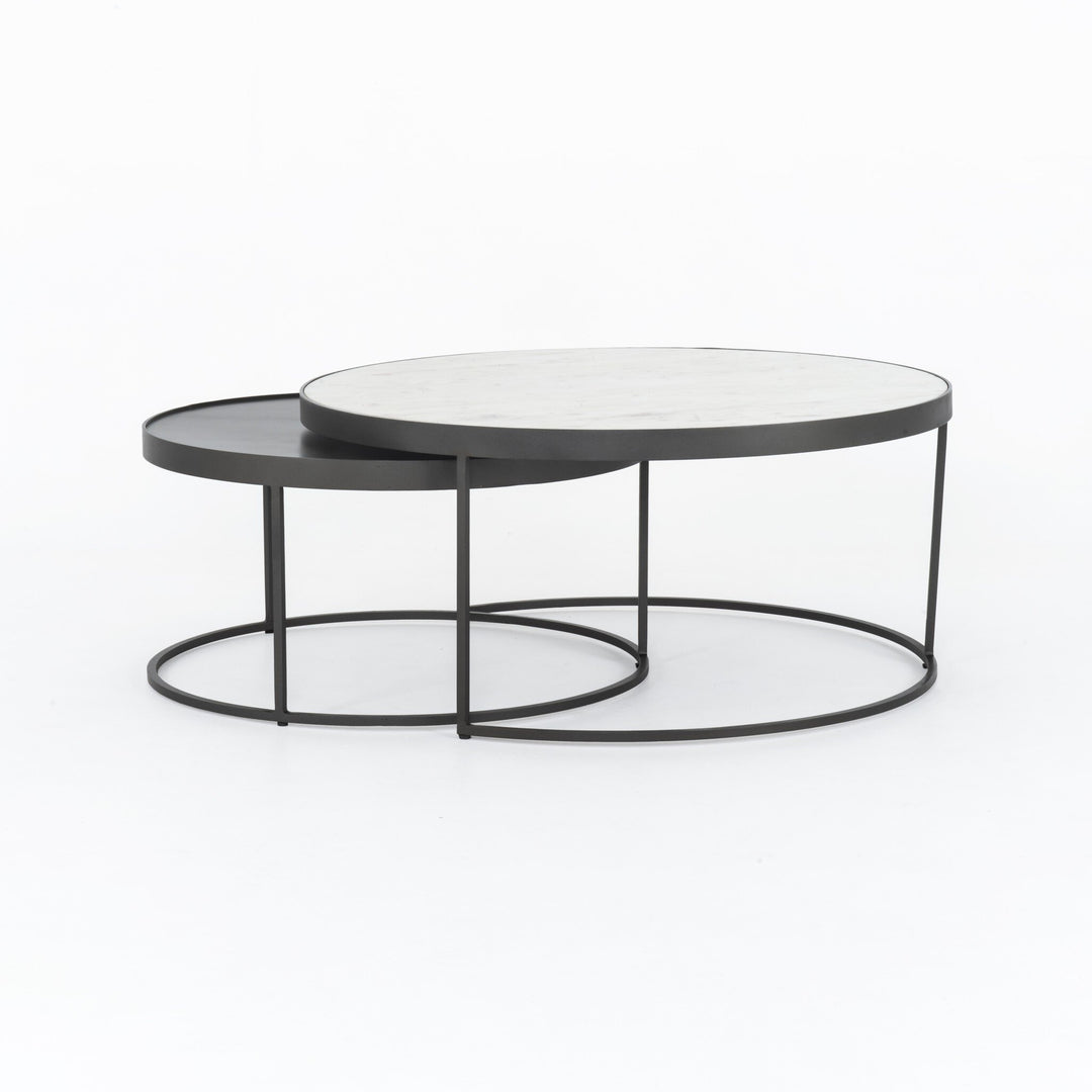 Mesa de centro estilo nido con mármol Codie.